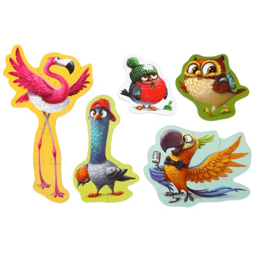 Puzzles 5 in 1 "Birds"