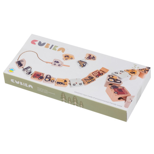 Wooden lacing toy "Flying cars" 2